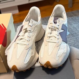 New Balance Cream and lavender Sneakers